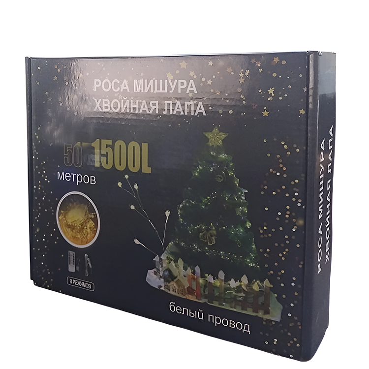 Гирлянда светодиодная 1500 ламп 50 м с д/у, Կապույտ/Սպիտակ