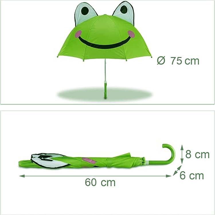Kids umbrella with whistle 60 cm, Կանաչ