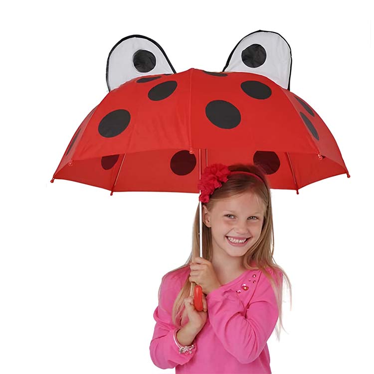 Kids umbrella with whistle 60 cm, Կարմիր