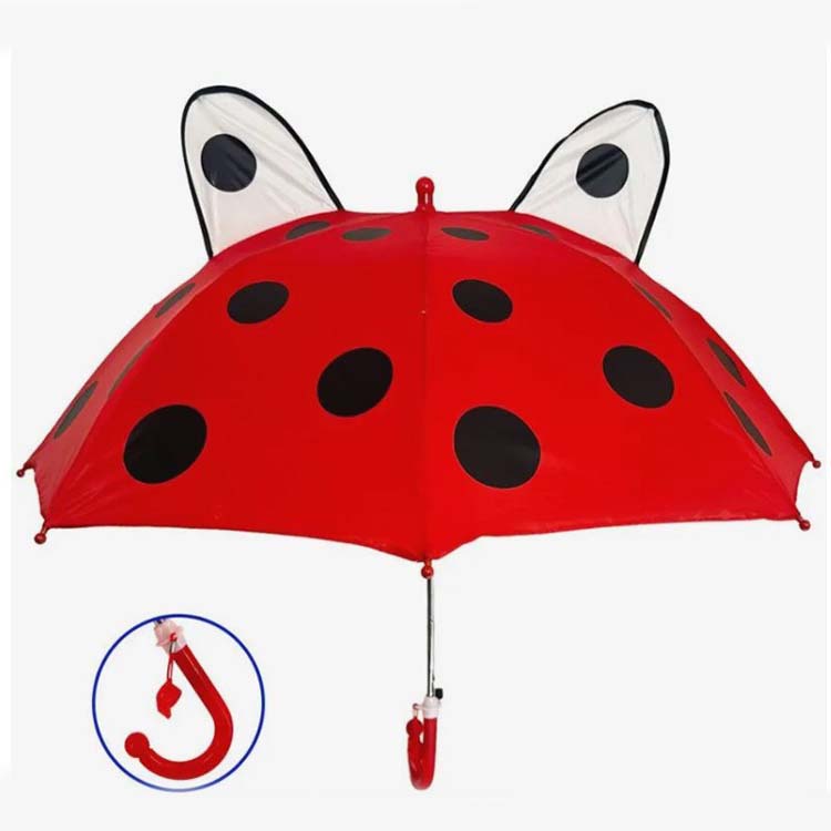 Kids umbrella with whistle 60 cm, Կարմիր