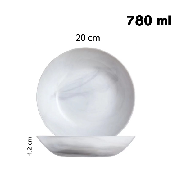 Deep plate 20 cm 6 pcs
