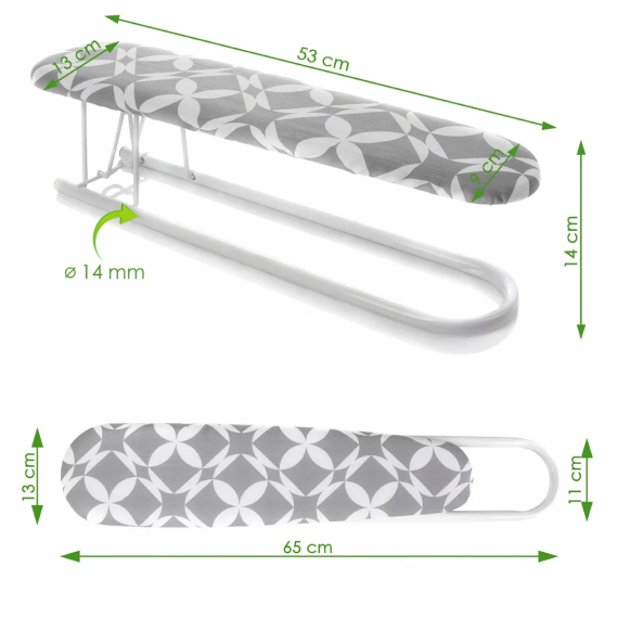 Ironing table 13x53 cm, Մոխրագույն