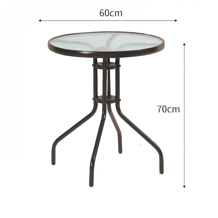 Garden table 60 cm with 2 chairs
