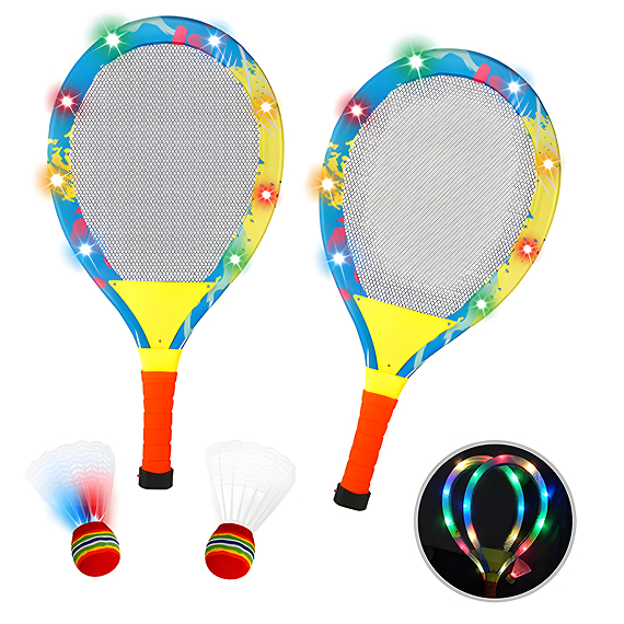 Children's tennis / badminton set with light effects