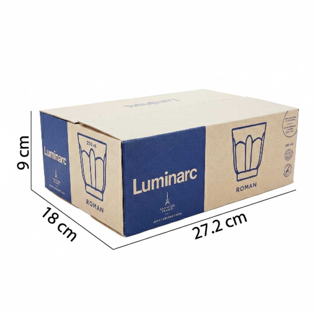 Glass 250 ml 6 pcs, Թափանցիկ