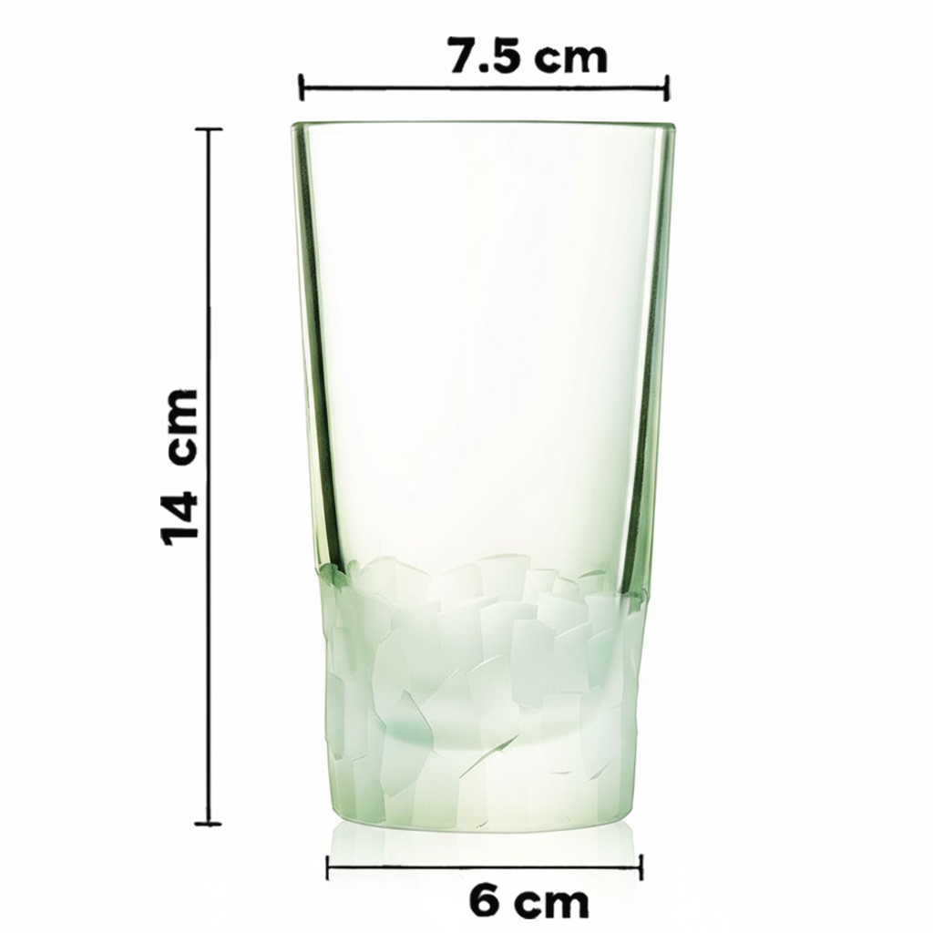 Glass 350 ml 6 pcs, Կանաչ
