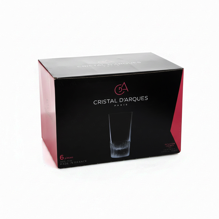 Glass 350 ml 6 pcs, Վարդագույն