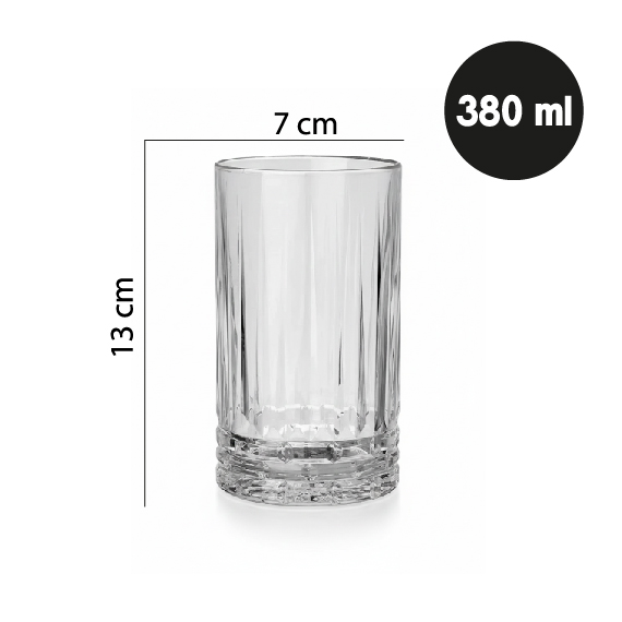 Glass 380 ml 6 pcs