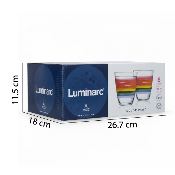 Glass 310 ml 6 pcs
