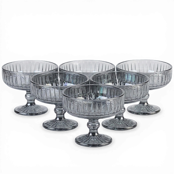 Ice cream bowls 280 ml 6 pcs, Մոխրագույն