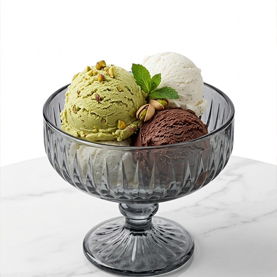 Ice cream bowls 280 ml 6 pcs, Մոխրագույն