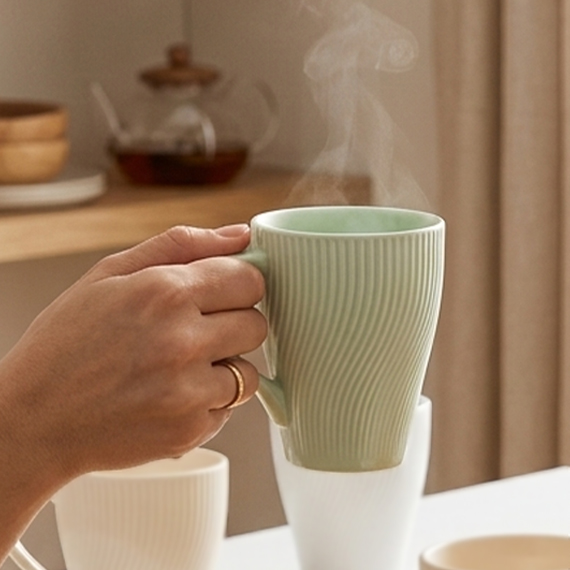 Ceramic mugs 350 ml 4 pcs