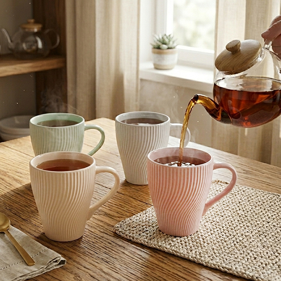 Ceramic mugs 350 ml 4 pcs
