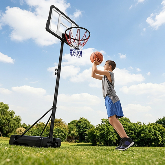 Basketball basket with ball 320 cm