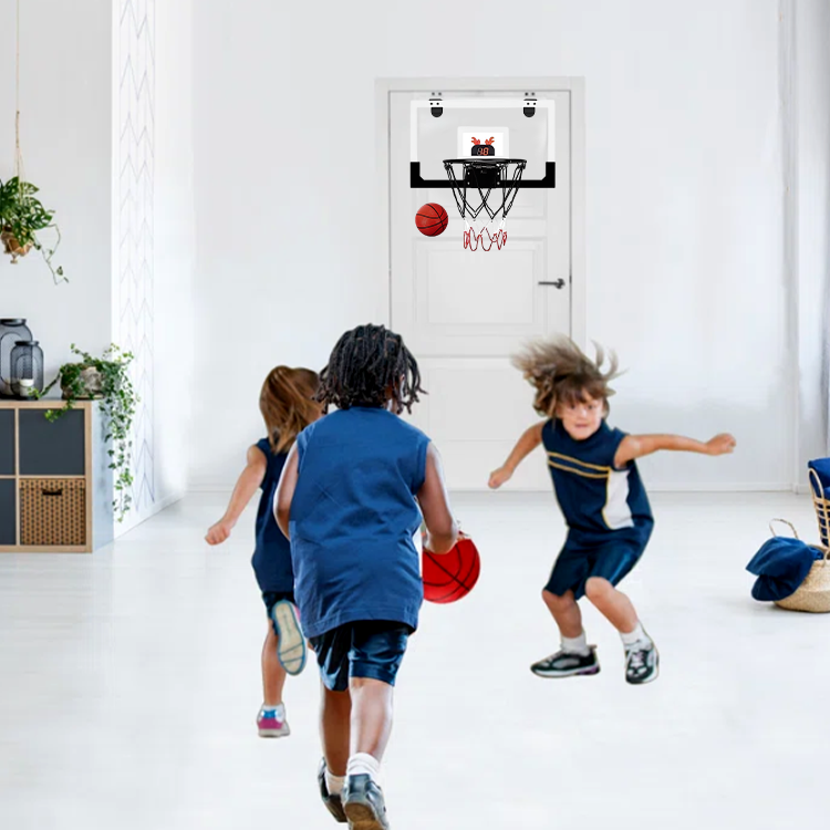 Basketball mini basket with ball and digital scoreboard 27x43 cm