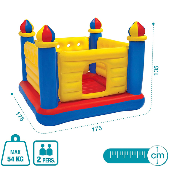 Inflatable trampoline with safety net 175x175x135 cm