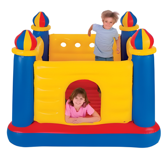 Inflatable trampoline with safety net 175x175x135 cm