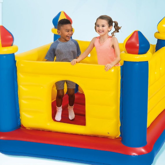 Inflatable trampoline with safety net 175x175x135 cm