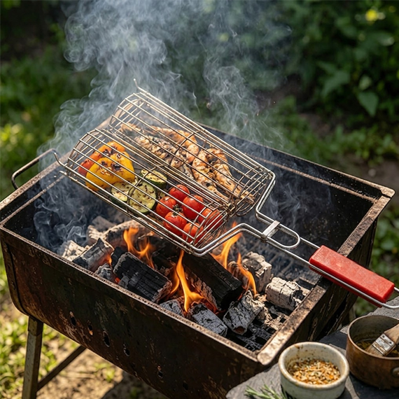 Grill Basket on the BBQ 17x36 cm