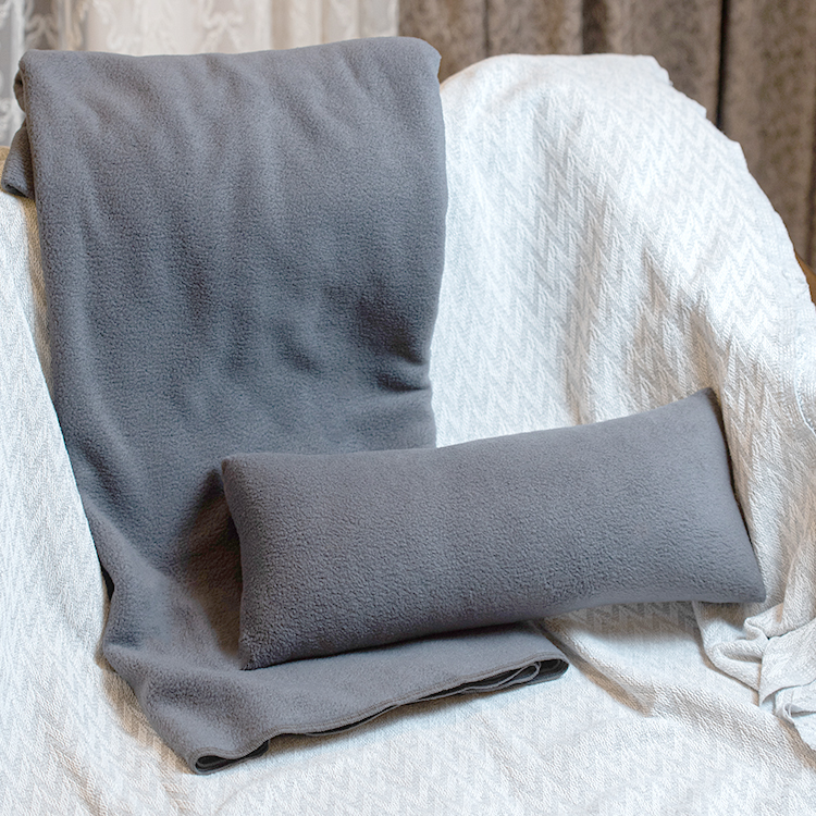 Blanket with Cushion 20x45 cm and 130x180 cm