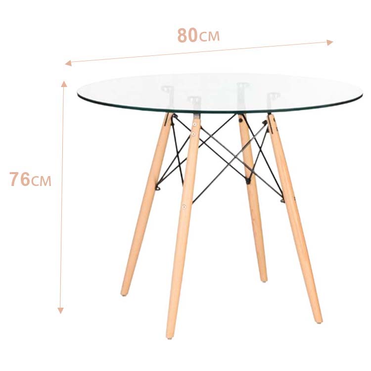 Dining table 80 cm, Ապակի