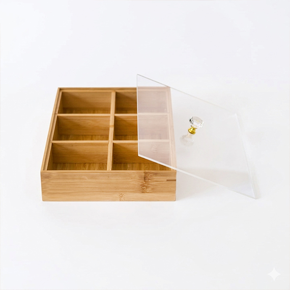 Dried fruit serving tray with lid 21x31 cm