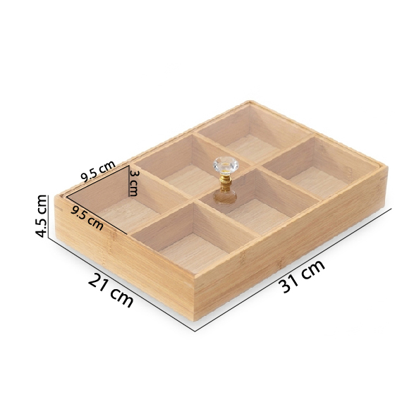 Dried fruit serving tray with lid 21x31 cm