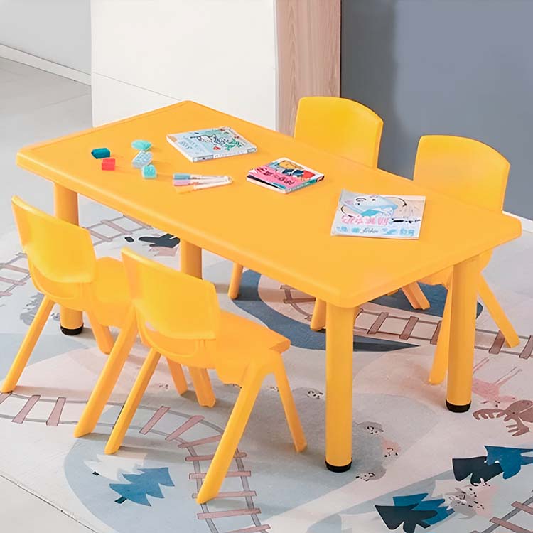 Kids table 60x120 cm, Դեղին