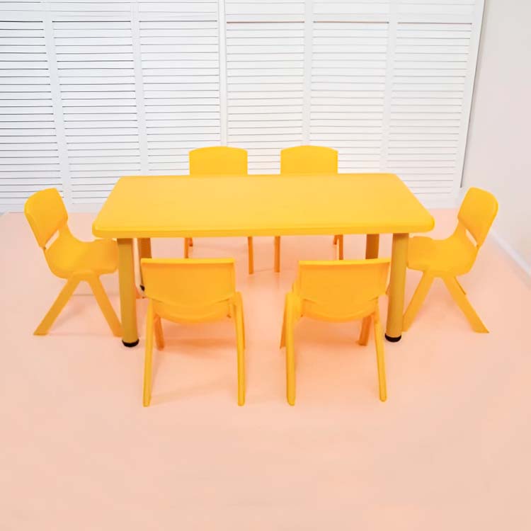Kids table 60x120 cm, Դեղին