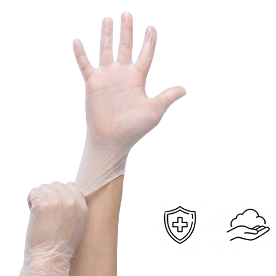 Disposable PVC gloves 200 pcs