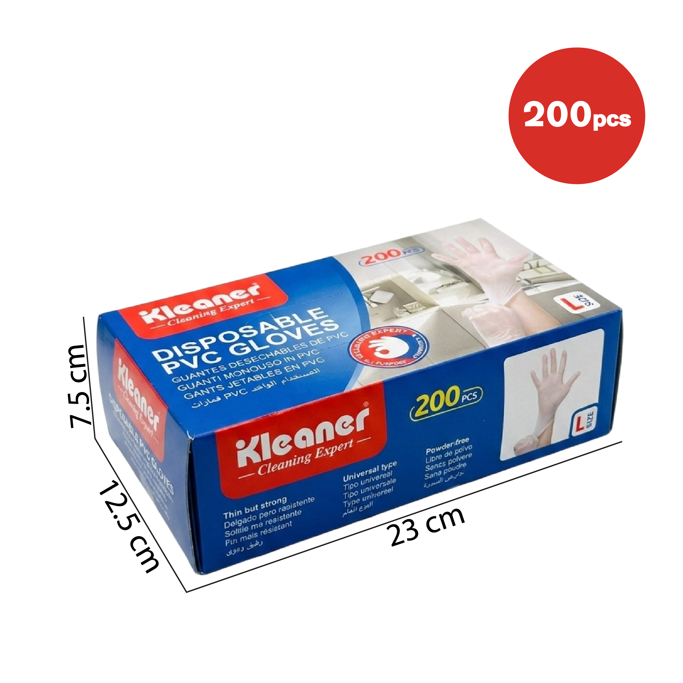 Disposable PVC gloves 200 pcs