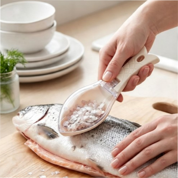 Fish scale scraper