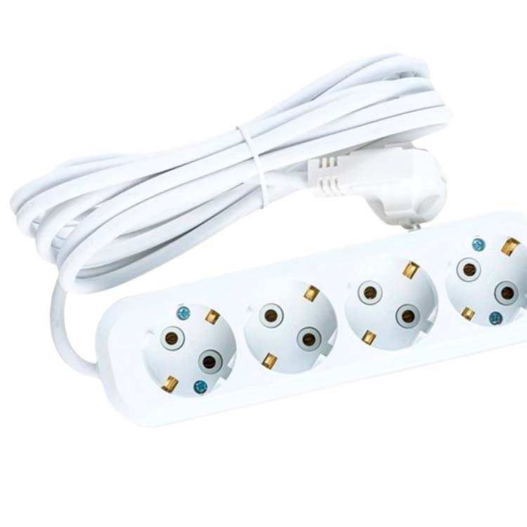 Extension cord 4 sockets with grounding 3 m