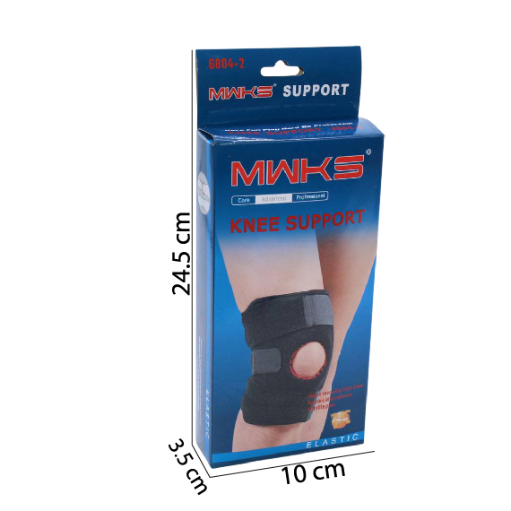 Knee brace with 3 fixing straps