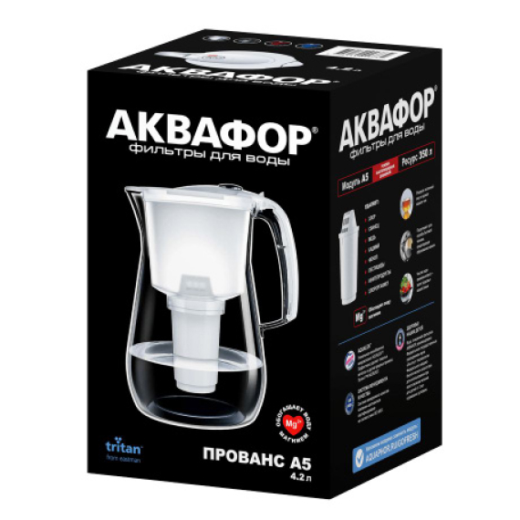 Jug with filter 4,2 liters, Սև