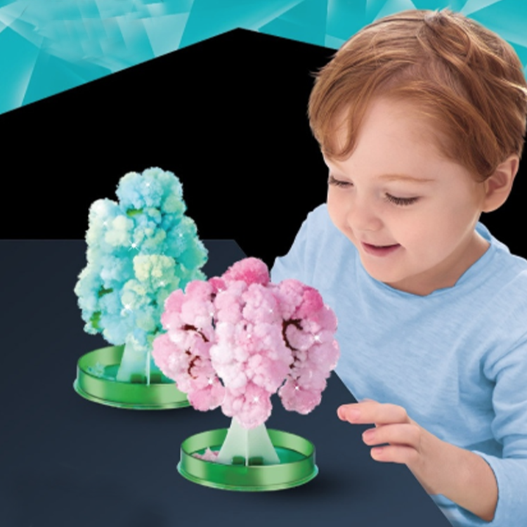 Children's science experiment Growing Crystals