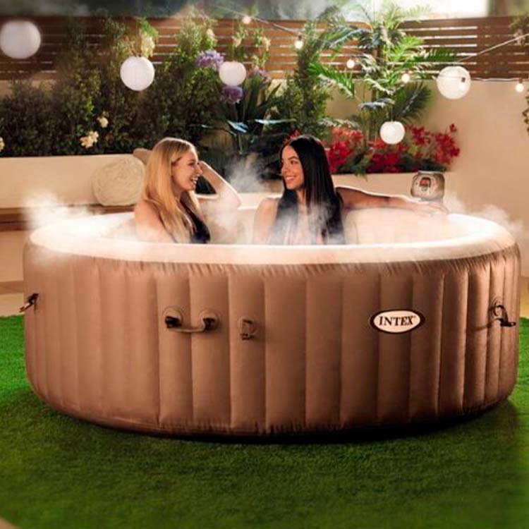 Inflatable spa pool headrest