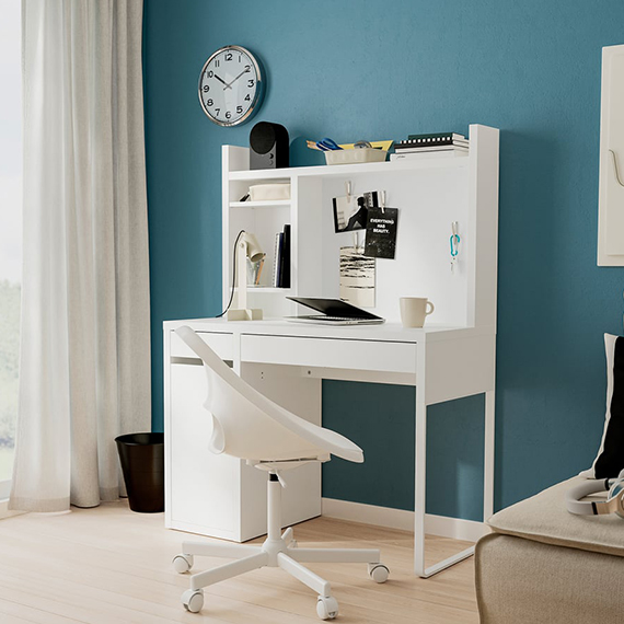 Desk 105x50 cm, Սպիտակ