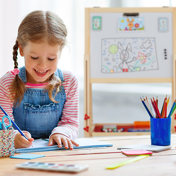 Double Sided Easel Drawing Board 45x128 cm