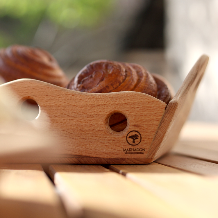 Bread basket wooden 19x29 cm