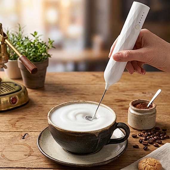 Electric mixer for coffee