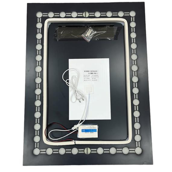 Mirror with LED light and anti-fogging 80x60 cm