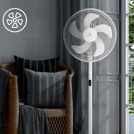 Floor fan with remote control 90°