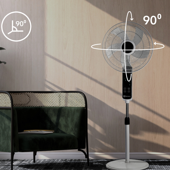 Floor fan with remote control 90°