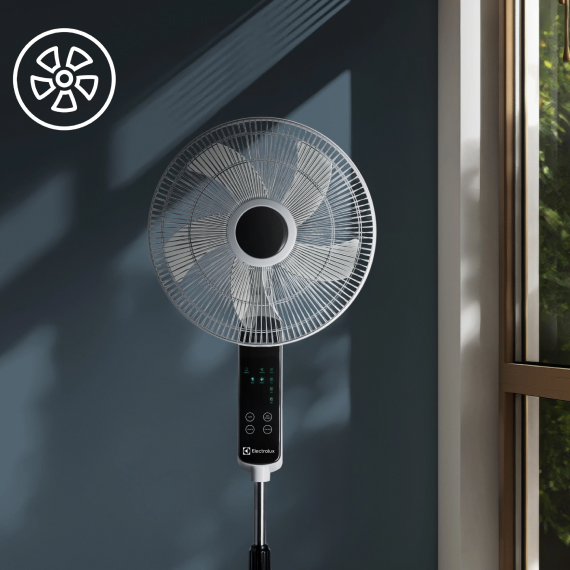 Floor fan with remote control 90°