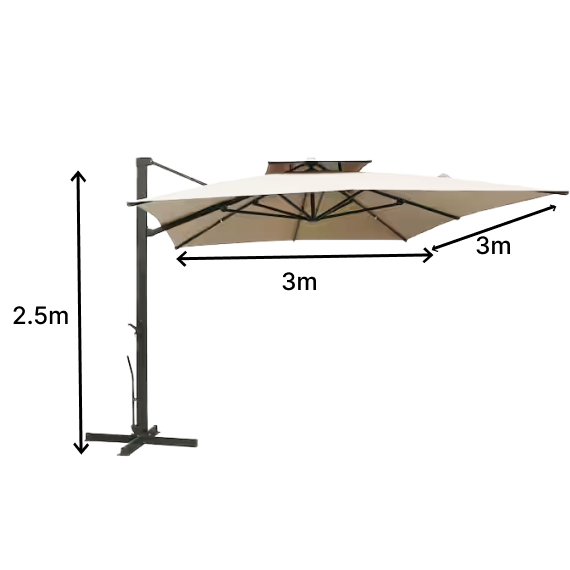 Garden umbrella 3x3 m