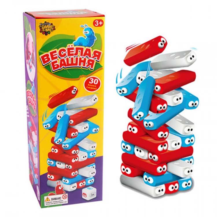 Настольная игра дженга 30 деталей 9х9х20 см