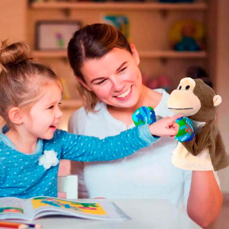 Interactive Plush Boxer Monkey, Շականակագույն