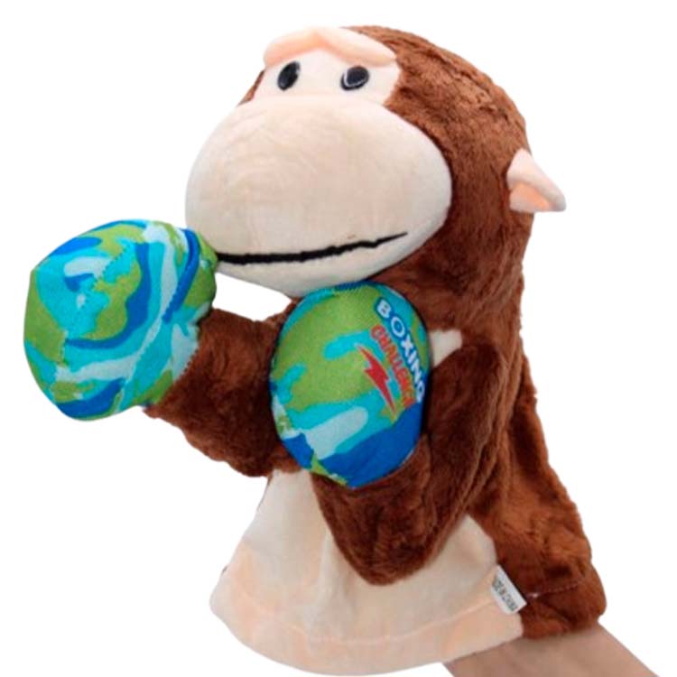 Interactive Plush Boxer Monkey, Շականակագույն