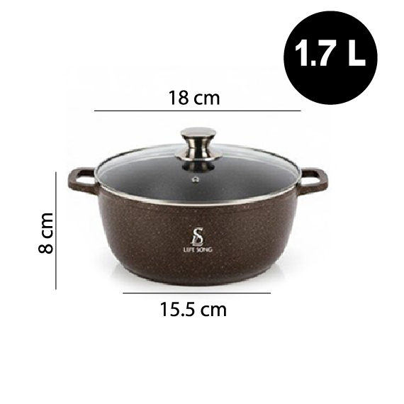 Кастрюля со стеклянной крышкой 1.7 л